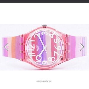 Swatch Multicolor Striped Watch